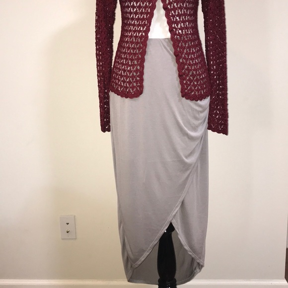 Splendid Dresses & Skirts - Splendid Sandwash Jersey Drapey Luxe Skirt L NWT
